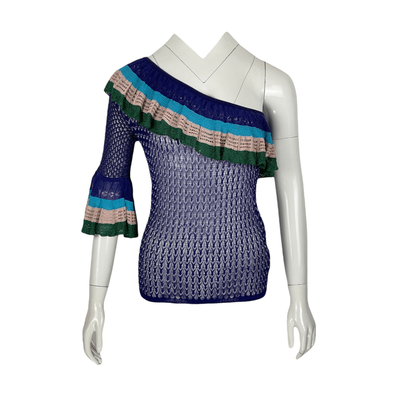 Missoni Purple One Shoulder Blouse IT40 - 1