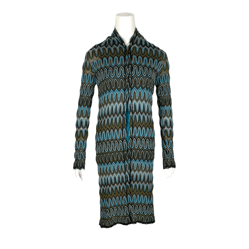 Missoni Turquoise Blouse IT40 Multicolor Long Cardigan IT38 - 1