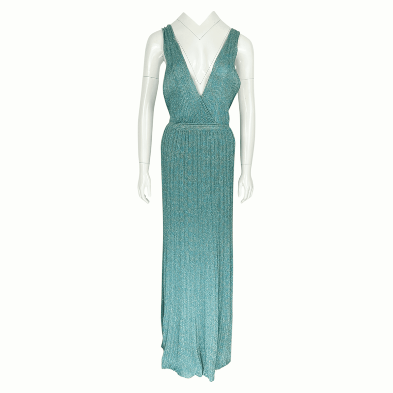 Missoni Turquoise Glitter Maxi Dress IT40 - 1
