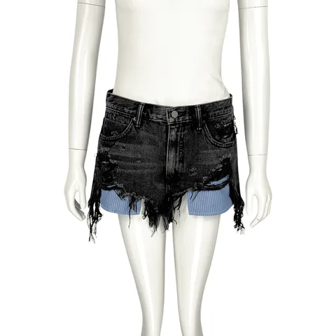 Alexander Wang Black Denim Shorts 26