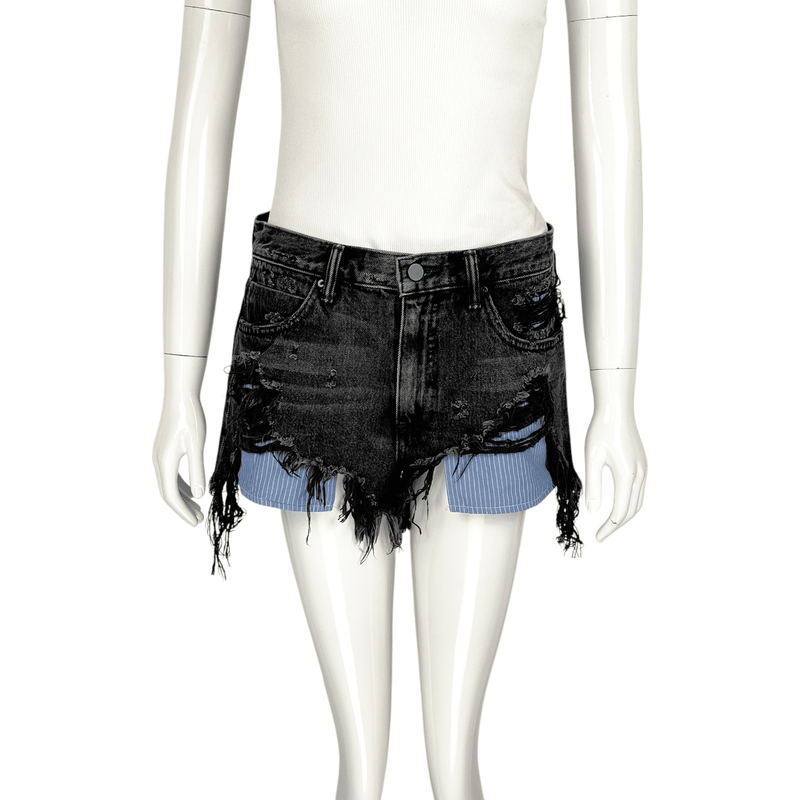 Alexander Wang Black Denim Shorts 26 - 1
