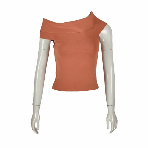Alexander Wang Knit Offshoulder Coral Top S - 1