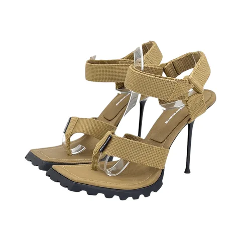 Alexander Wang Tan Julie Lugged Heeled Sandals 37 - 1