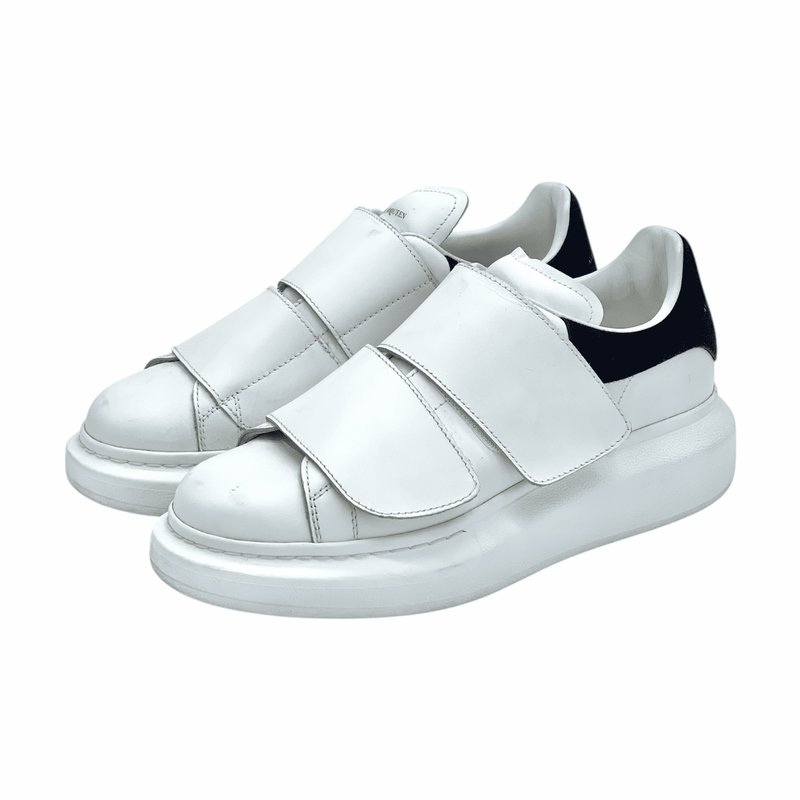 Alexander McQueen White Black Leather Sneakers 36.5 - 1