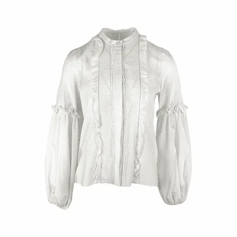 Alexis White Cotton Shirt - 1