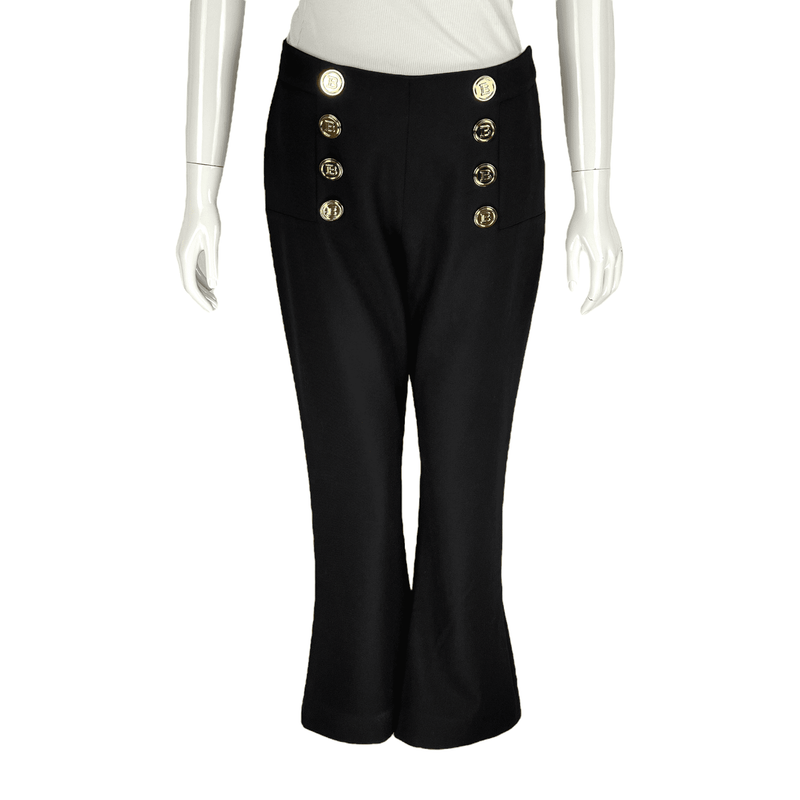 Balmain Buttoned Black Bootcut Pants 38 - 1