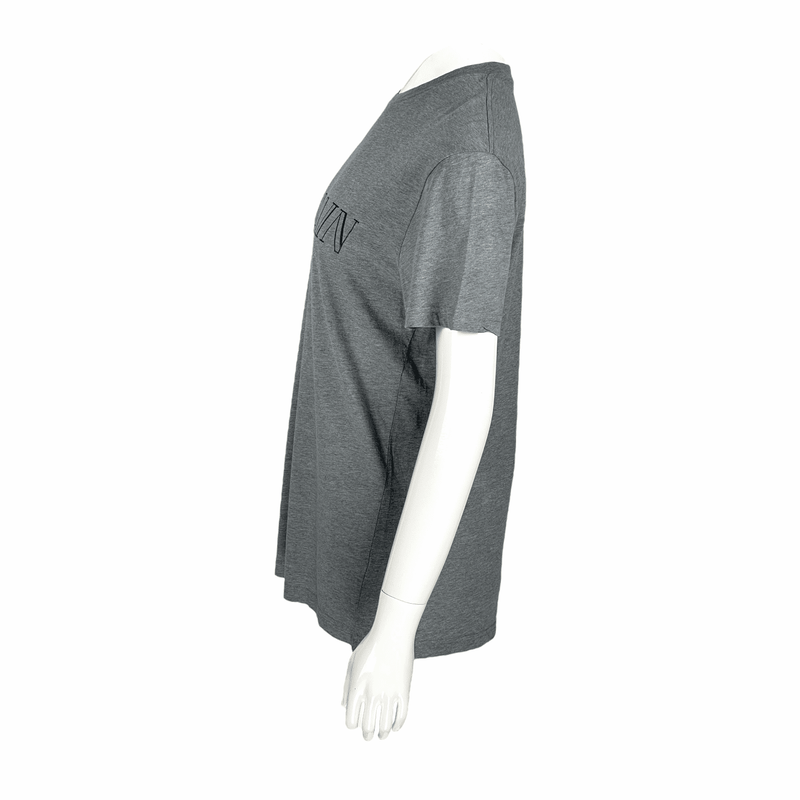 Balmain Grey Logo Print Tshirt M - 3