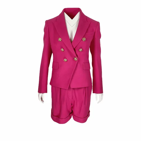 Balmain Fuchsia Jacket Shorts Set 38 - 1