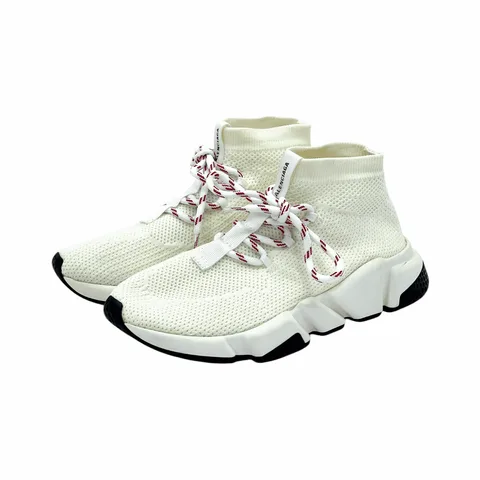 Balenciaga White Fabric Sock Sneakers 37 - 1