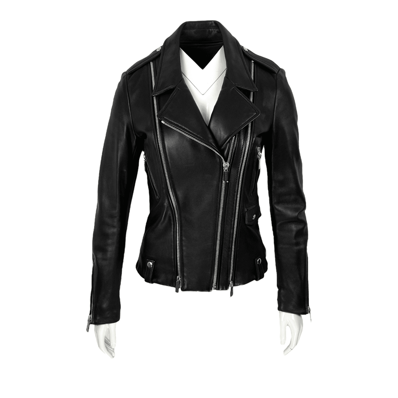 Barbara Bui Black Leather Jacket IT38 - 1