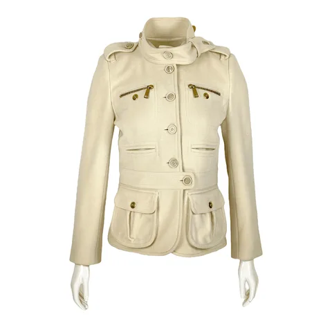 Barbara Bui Ecru Wool Jacket 36 - 1