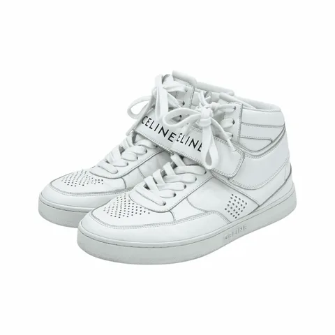 Celine White Leather Ankle Trainers 37 - 1