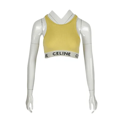 Celine Yellow Sports Bra Athletic S - 1