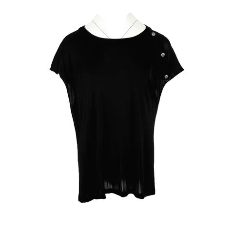 Chanel 3 Gold CC Buttons Black Blouse 48 - 1