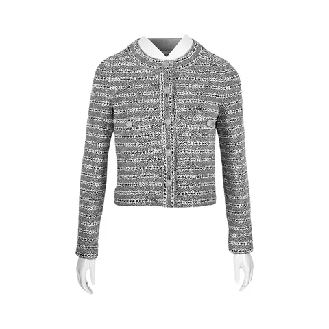 Chanel Black White Tweed 2024 Jacket 40 - 1