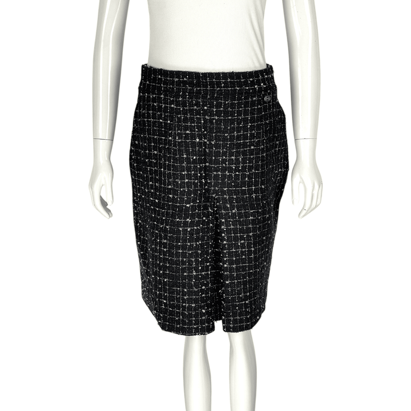 Chanel Black Gold Giltter Skirt 36 - 1