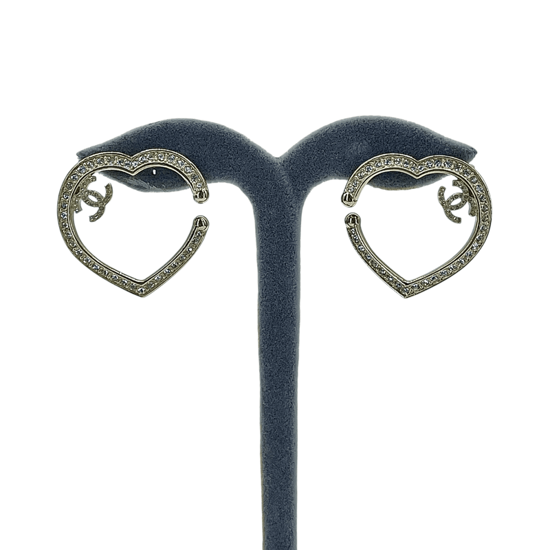 Chanel CC Heart Clip On Earrings - 1