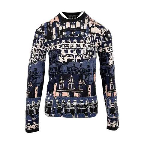 Chanel Multicolor Chateau Des Dames Cashmere 2021 Pullover 36 - 1