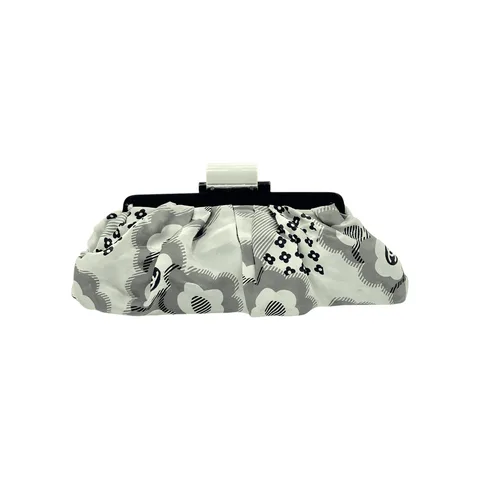 Chanel Ecru Silk Fabric Clutch