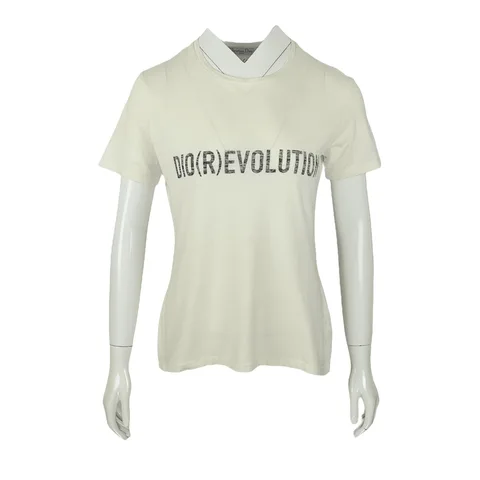 Christian Dior Ecru Diorevolution Cotton Tshirt L