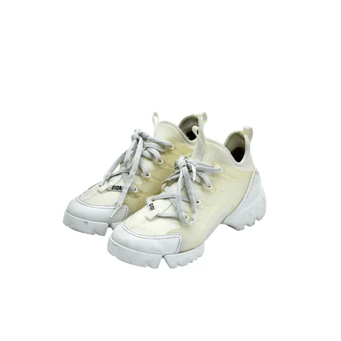 Christian Dior White Technical Fabric D Connect Sneakers 36 - 1