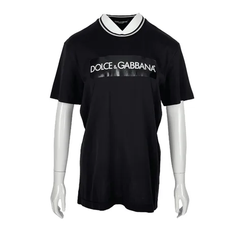 Dolce Gabbana Black Logo Print Tshirt - 1