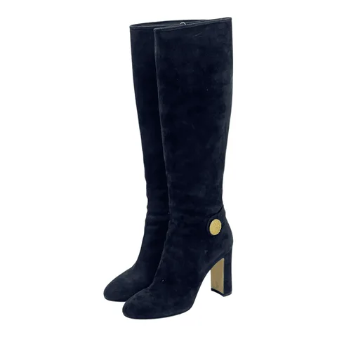 Dolce Gabbana Black Suede Boots 38