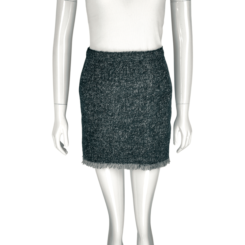 Dolce Gabbana Dark Green Wool Skirt IT38 - 1