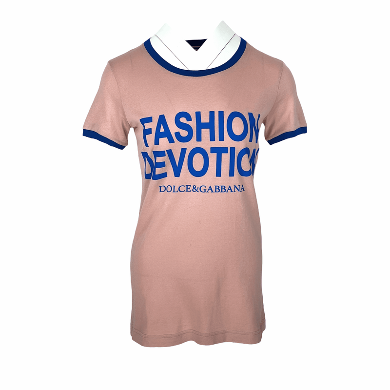 Dolce Gabbana Fashion Devotion Pink Tshirt IT38 - 1