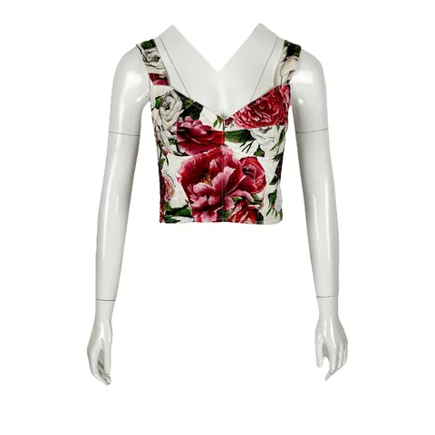 Dolce Gabbana Floral Print Corset Top IT40 - 1