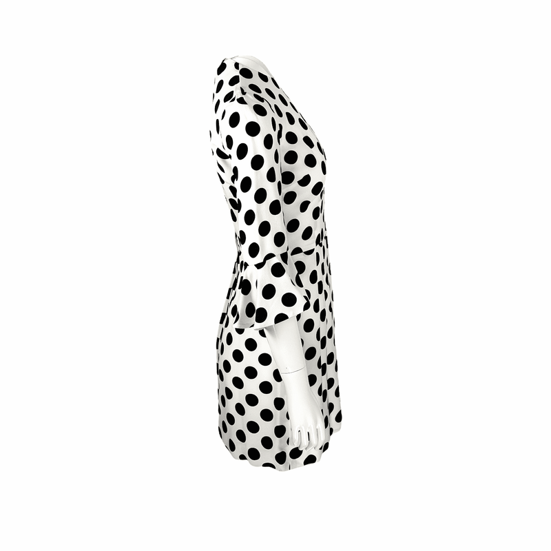 Dolce Gabbana White Polka Dot Dress IT40 - 2