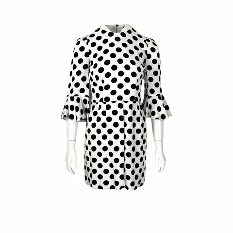 Dolce Gabbana White Polka Dot Dress IT40 - 1
