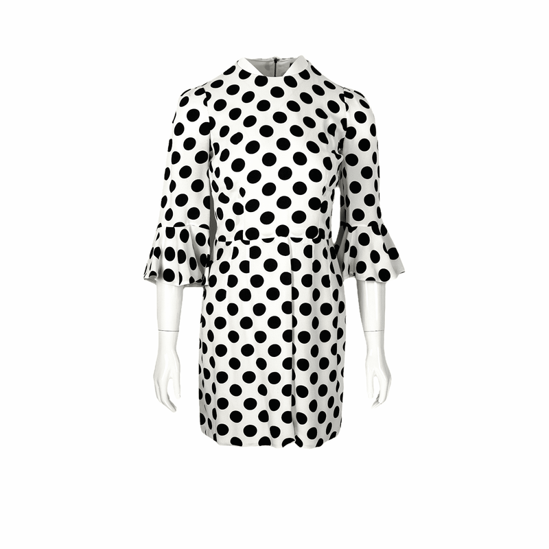 Dolce Gabbana White Polka Dot Dress IT40 - 1