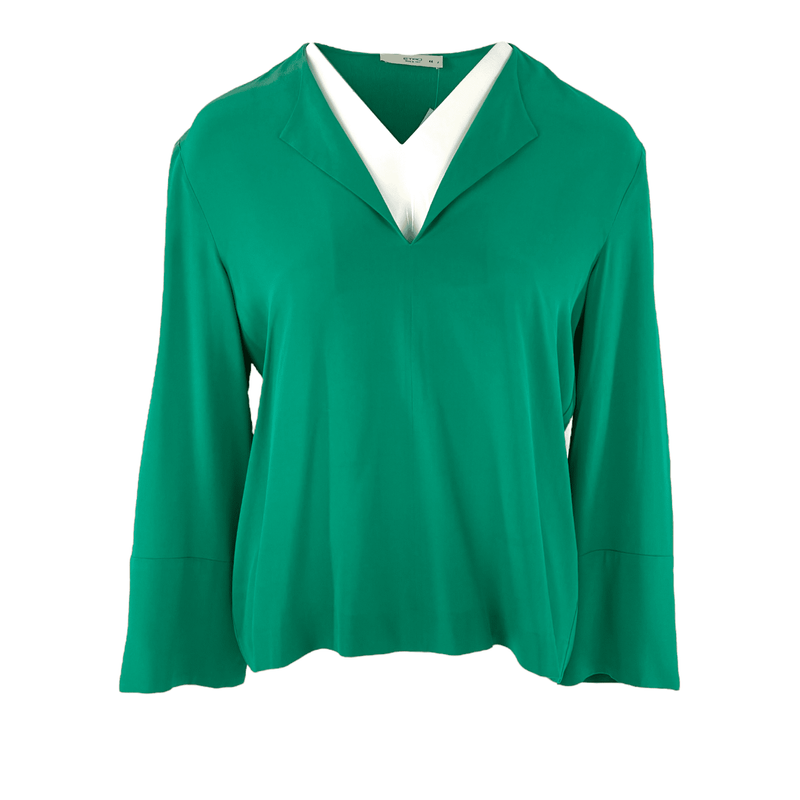 Etro Green Silk Blouse IT44 - 1