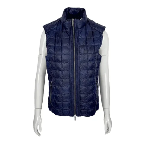 Etro Navy Blue Black Pattern Puffer Waistcoat M - 1