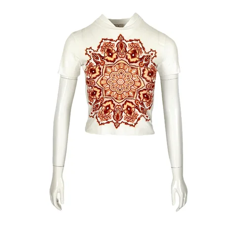 Etro White Andala Print Short Sleeve Tshirt S - 1