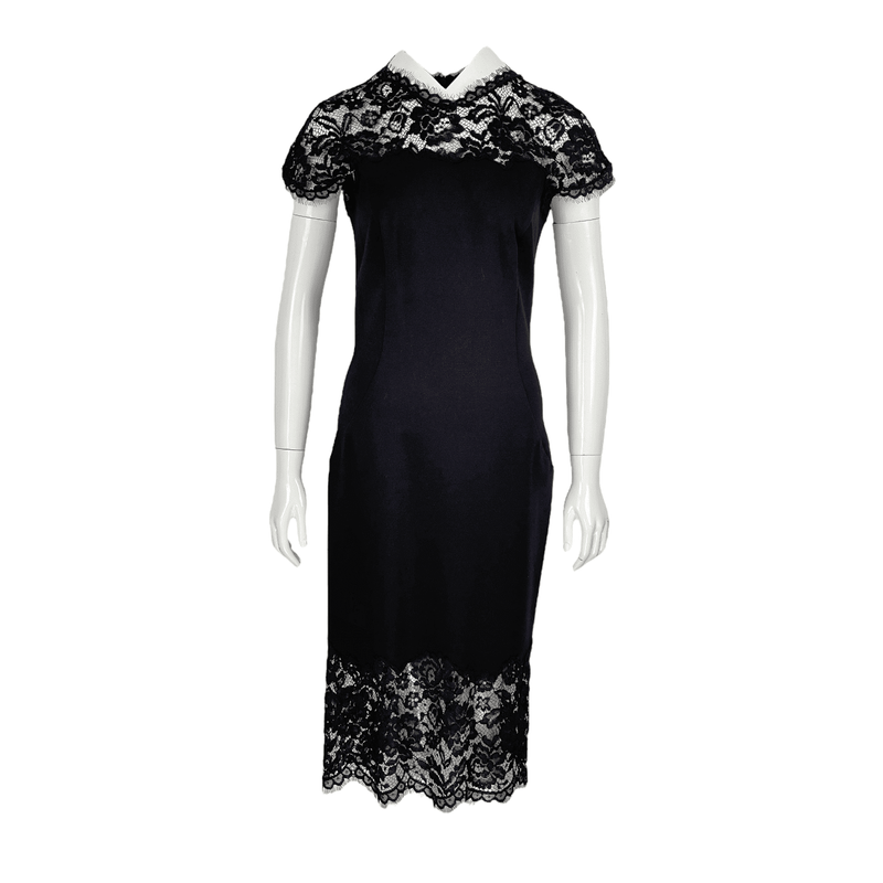 Ermanno Scervino Black Lace Midi Dress IT42 - 1