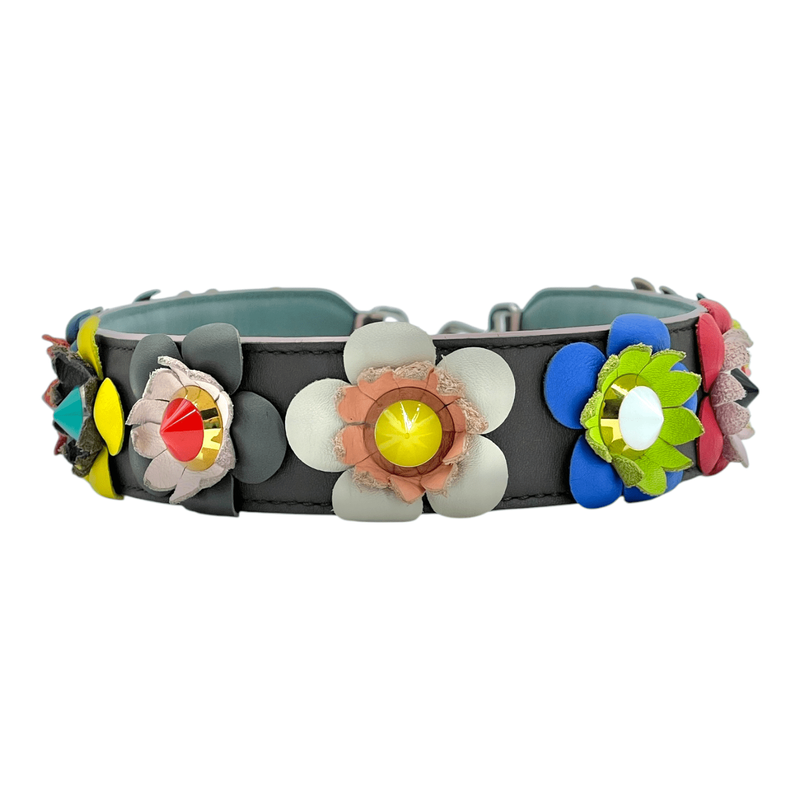 Fendi Multicolor Leather Flower Bag Strap - 1