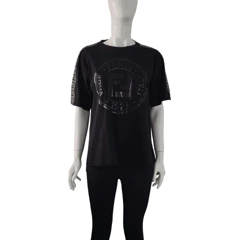 Fendi FF Logo Black Tshirt 42 - 1