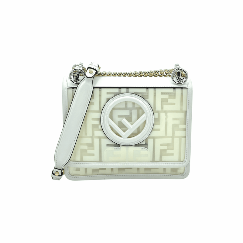Fendi Kan I Small Leather and FF Pvc Shoulder Bag - 1