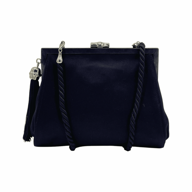Gucci Black Satin Clutch Shoulder Bag - 1
