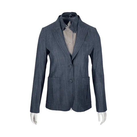 Gucci Denim Navy Blue Blouse Jacket IT40