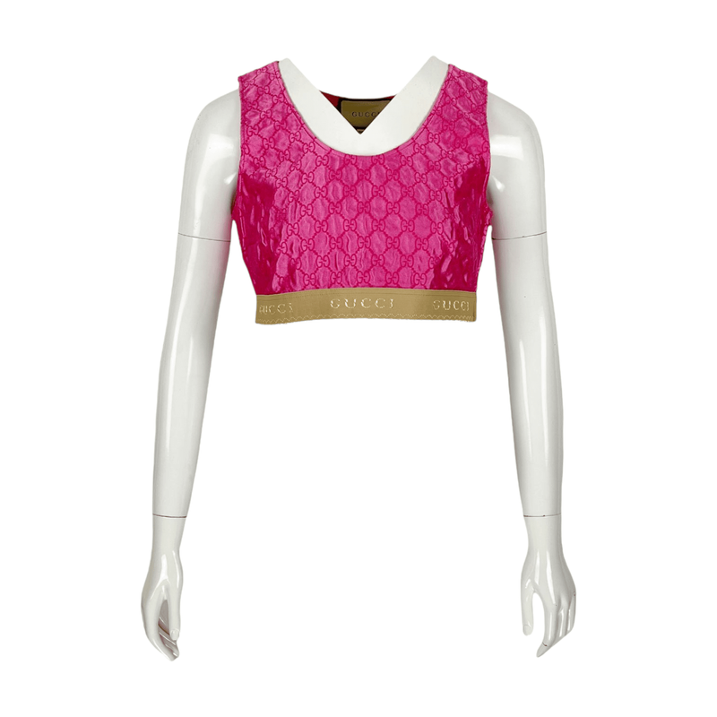 Gucci Pink Embroidered Silk Top IT42 - 1
