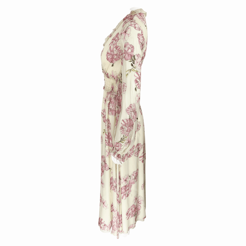 Giambattista Valli Pink Floral Print White Dress - 3