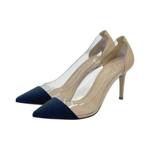 Gianvito Rossi Cream Black PVC Pumps 38 - 1