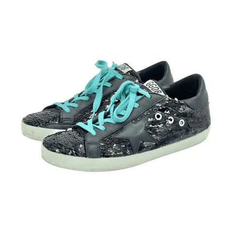 Golden Goose Black All Over Sequins Superstar Sneakers 38 - 1