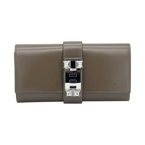 Hermes Box Calf Leather Palladium Hardware Etoupe Medor 29 - 1