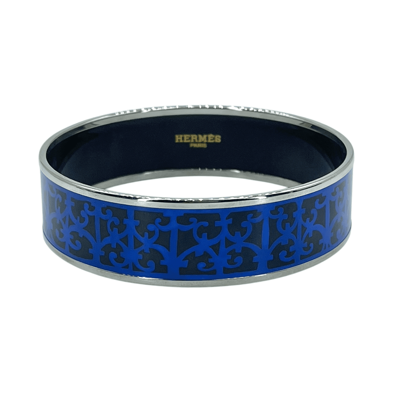 Hermes Navy Blue Balcon Du Guadalquivir Bangle Bracelet - 1