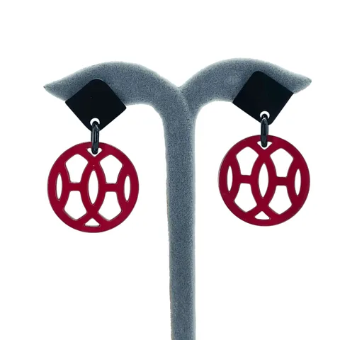 Hermes Red Horn Hava Earrings - 1