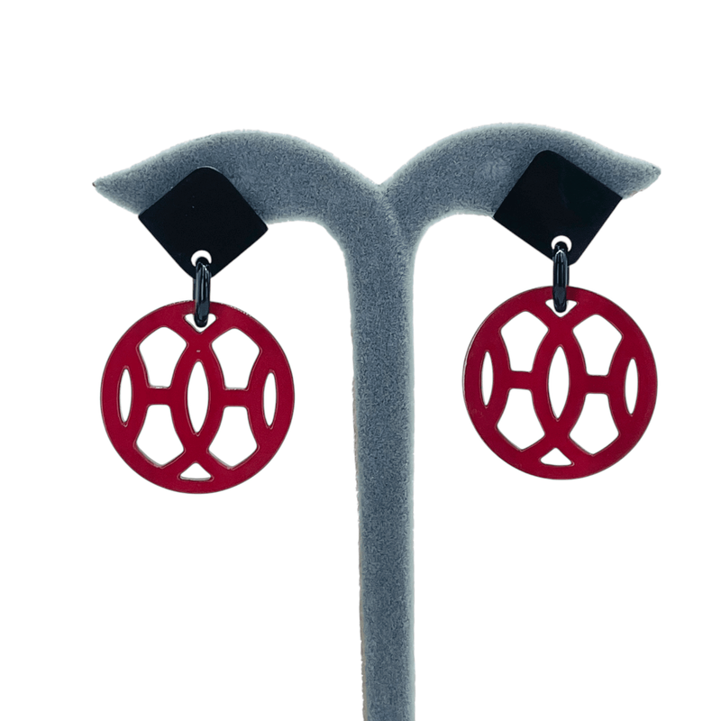 Hermes Red Horn Hava Earrings - 1
